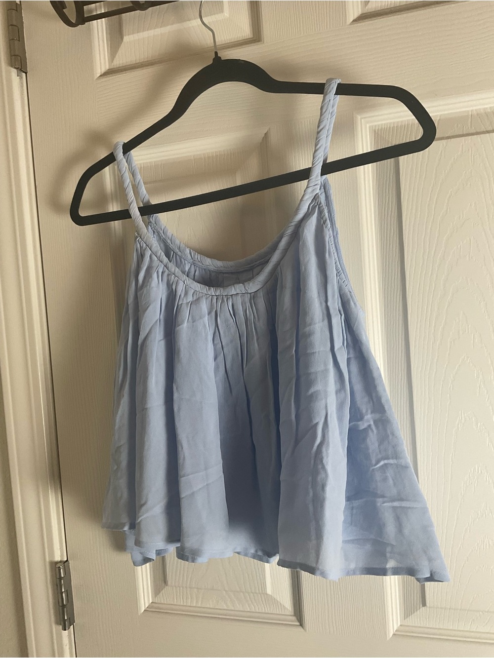 LOFT Light Blue Braided Strap Flowy Tank Woman’s Top Size M - Picture 7 of 9